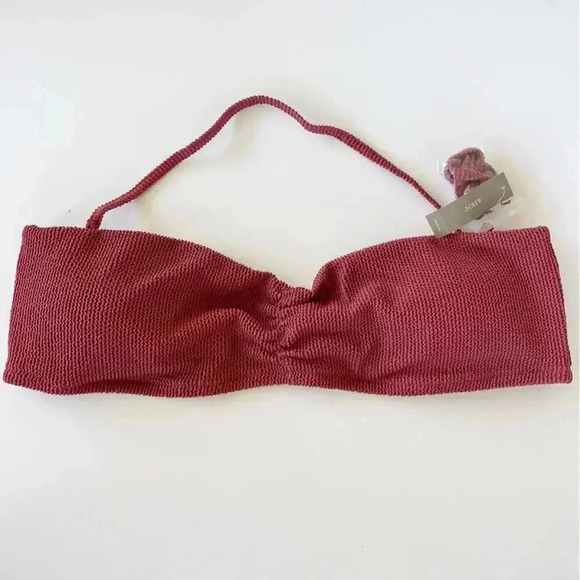 J Crew Plus Size Scrunchie sweetheart bikini top in Chimney Size 3X NWT - Picture 5 of 8